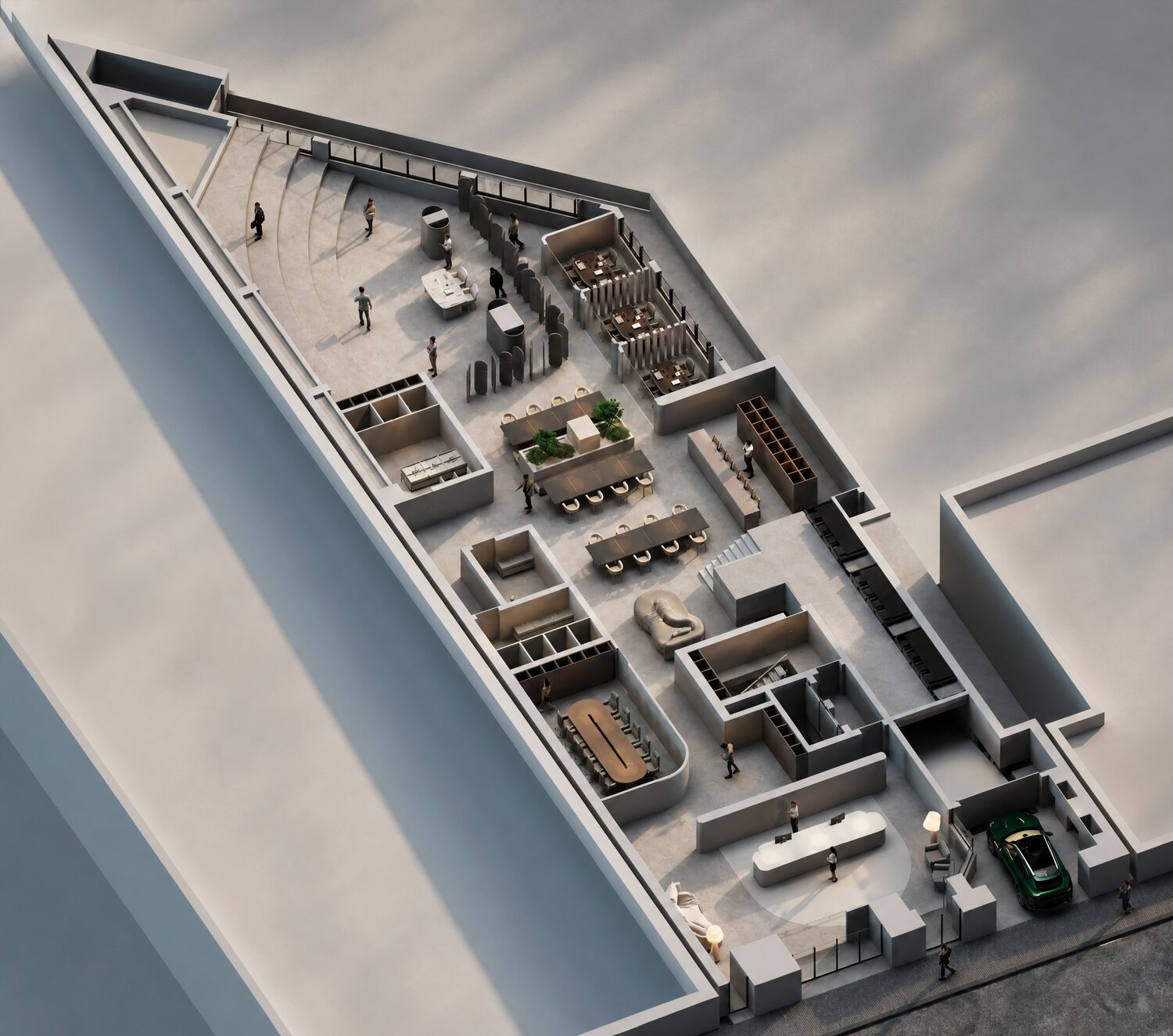 Ground floor — 3D perspective view