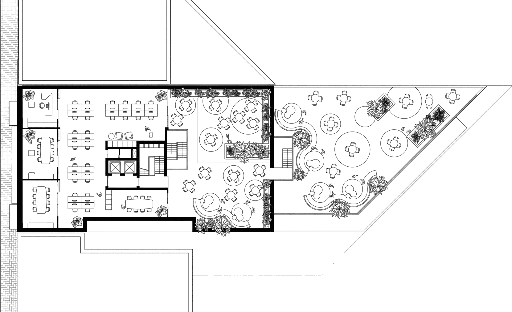 Upper floor plan, levels 7 to 9